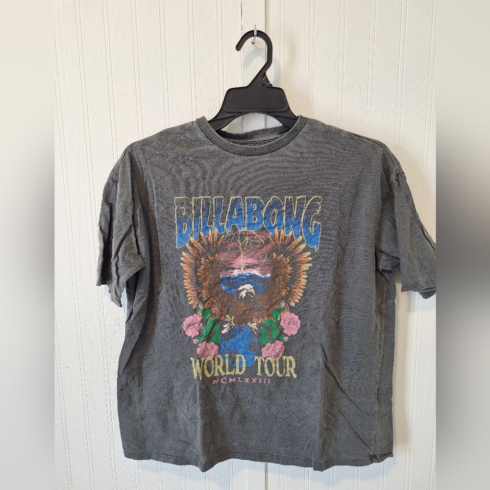 Billabong Fenix Oversized Vintage Tee | Charcoal | Size S